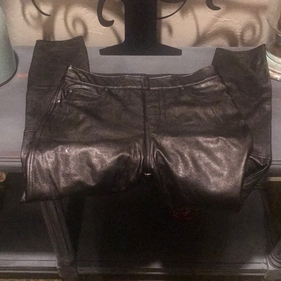 SPANX Denim - Spanx leather like leggings NWOT